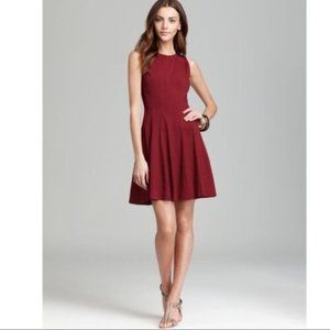 Theory | Tilifi Crunch Fabric A-Line Linen Blend Dress | Brick Red | Size 00